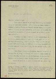 Carta de Carmen de Burgos a Juan Ramón Jiménez. Madrid, 13 de febrero de 1931