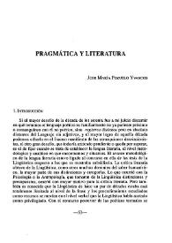 Pragmática y literatura