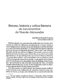 Retrato, historia y crítica literaria en 