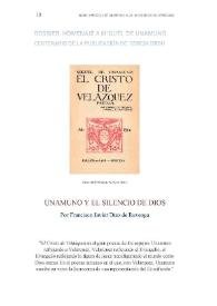 Unamuno y el silencio de Dios