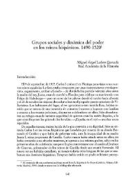 Grupos sociales y dinámica del poder en los reinos hispánicos. 1490-1520