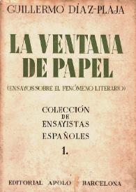  La ventana de papel (Ensayos sobre el fenómeno literario)