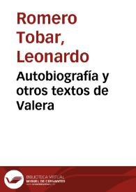 Autobiografía y otros textos de Valera