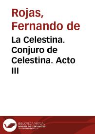 La Celestina. Conjuro de Celestina. Acto III