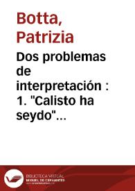 Dos problemas de interpretación : 1. 