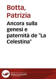 Ancora sulla genesi e paternità de 