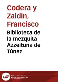 Biblioteca de la mezquita Azzeituna de Túnez