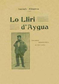 Lo lliri d'aygua : balada en tres actes y en prosa