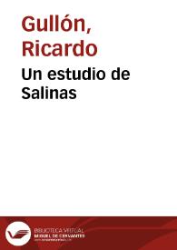 Un estudio de Salinas