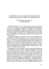 Los jóvenes y la ciudad. Análisis y valoración del patrimonio urbano en quince ciudades históricas