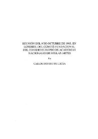 Reunión del 9 de octubre de 1995, en Londres, del Comité Fundacional del Consejo Europeo de Academias Nacionales de Bellas Artes