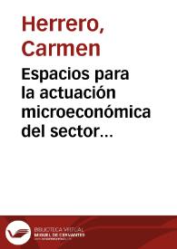 Espacios para la actuación microeconómica del sector público