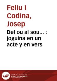 Del ou al sou... : joguina en un acte y en vers