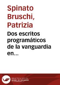 Dos escritos programáticos de la vanguardia en Venezuela