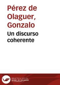 Un discurso coherente