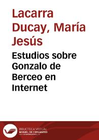 Estudios sobre Gonzalo de Berceo en Internet