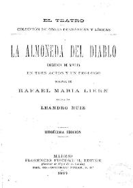 La almoneda del diablo: comedia de magia en tres actos y un prólogo