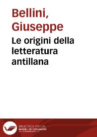 Le origini della letteratura antillana