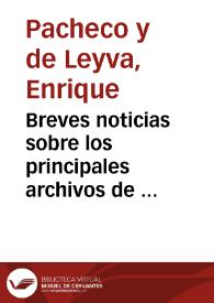 Breves noticias sobre los principales archivos de Italia e Institutos históricos extranjeros establecidos en ella, con algunas inéditas acerca de la Academia Española de Historia Eclesiástica del siglo XVIII y de la Escuela de Arqueología e Historia actual [III]