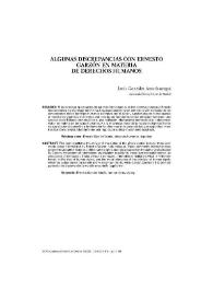 Algunas discrepancias con Ernesto Garzón en materia de derechos humanos