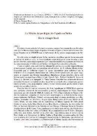 La Misión Arqueológica de España en Nubia