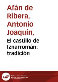 El castillo de Iznarromán : tradición