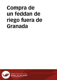 Compra de un feddan de riego fuera de Granada