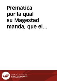 Prematica por la qual su Magestad manda, que el Asistente, Gouernadores, Corregidores, ni Iuezes de residencia, no visiten mas de una vez, durante el tiempo de su oficio, las villas, y lugares de la tierra...