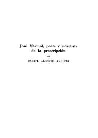 José Mármol, poeta y novelista de la proscripción