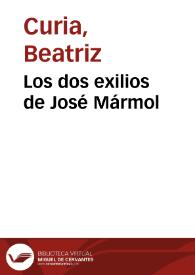 Los dos exilios de José Mármol