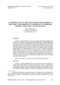 La epidemia de malaria de 1783-1786 : notas sobre la influencia de anomalías climáticas y cambios de usos del suelo en la salud humana