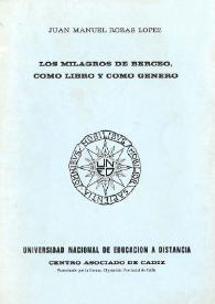 Los Milagros de Berceo como libro y como género