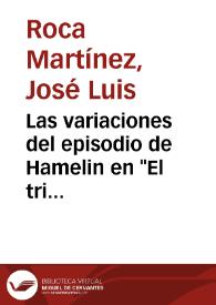 Las variaciones del episodio de Hamelin en 