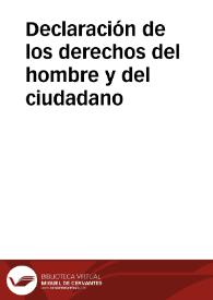 Declaración de los derechos del hombre y del ciudadano