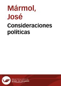 Consideraciones políticas