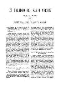 Baladro del Sabio Merlín, primera parte de la Demanda del Sancto Grial (1535)