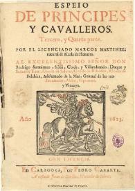 Espeio de principes y cavalleros: tercera, y quarta parte : [1623]