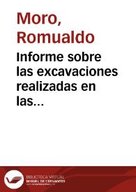 Informe sobre las excavaciones realizadas en las ruinas celtibéricas de Nertóbriga y en las proximidades de la localidad de Calatorao.