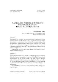 Planificación territorial en regiones industriales maduras: el caso del Ruhr (Alemania)