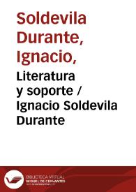 Literatura y soporte