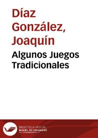 Algunos Juegos Tradicionales