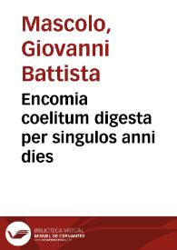 Encomia coelitum digesta per singulos anni dies