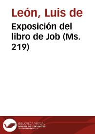 Exposición del libro de Job (Ms. 219)