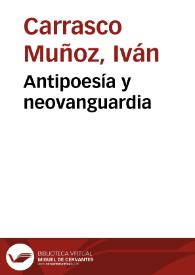 Antipoesía y neovanguardia