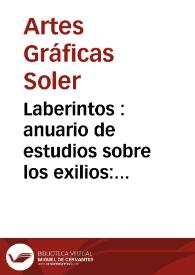 Laberintos [Texto impreso]: anuario de estudios sobre los exilios. Número 14 - Año 2012