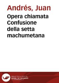 Opera chiamata Confusione della setta machumetana