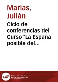 Ciclo de conferencias del Curso 