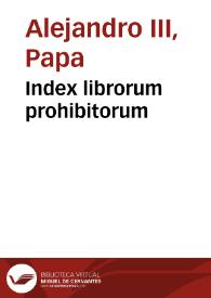 Index librorum prohibitorum