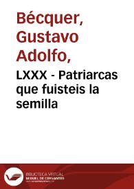 LXXX - Patriarcas que fuisteis la semilla