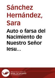 Auto o farsa del Nacimiento de Nuestro Señor Iesu Cristo (cuatro pastores) [Ficha sinóptica]